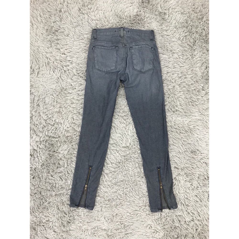 J BRAND USA Women's CASS SKINNY Jeans Pin Stripe w/ BACK ZIPPERS 25 (26x27)